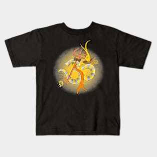 OM: Trishul & Damaru Kids T-Shirt